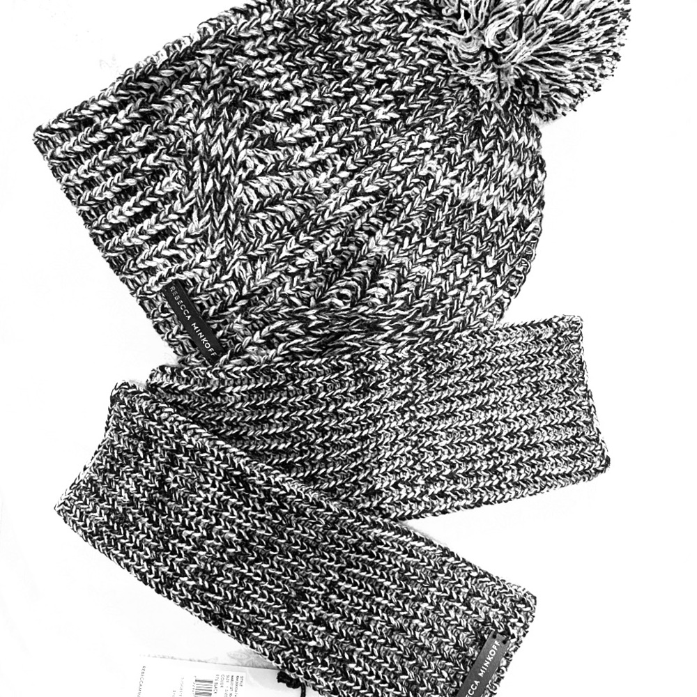 Rebecca Minkoff hat and arm warner set
